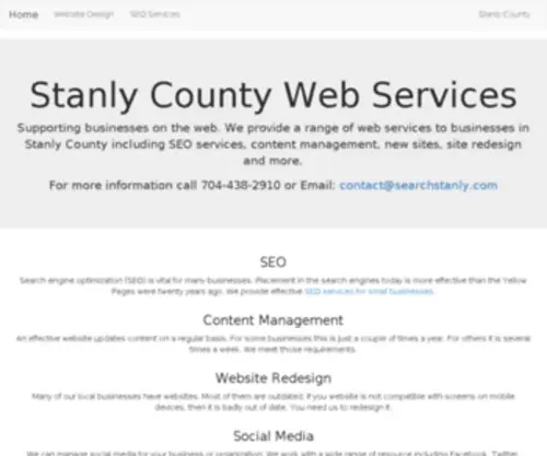 Searchstanly.com(Search Stanly County in North Carolina) Screenshot