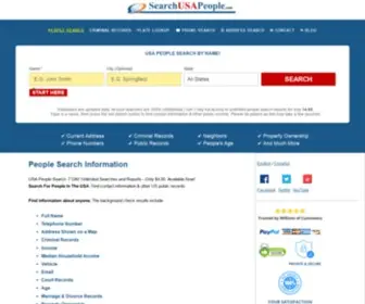 Searchusapeople.com(USA People Search) Screenshot