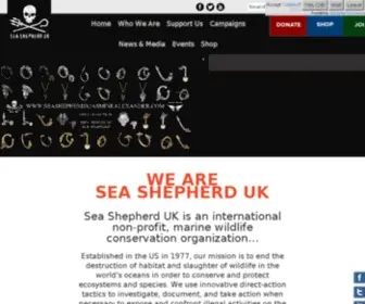 Seashepherd.org.uk(Sea Shepherd UK) Screenshot