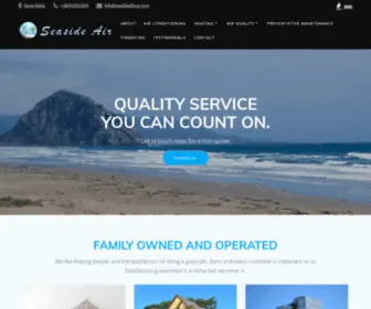 Seasideairhvac.com(Seaside Air HVAC) Screenshot