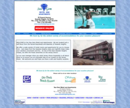 Seasideheightsguide.com(Sea Gem Motel and Apartments) Screenshot
