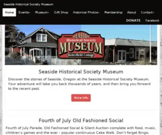 Seasidemuseum.org(Seaside Oregon) Screenshot