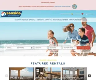 Seasidevacations.com(North Myrtle Beach Vacation Rentals & Condos) Screenshot