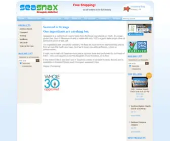 Seasnax.com(Seaweed Snacks & Seaweed Chips) Screenshot