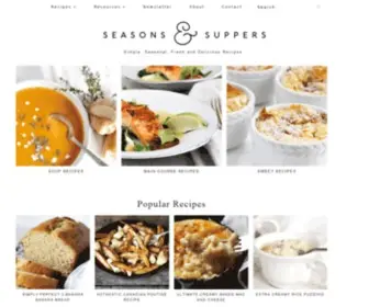 Seasonsandsuppers.ca(Seasons and Suppers) Screenshot