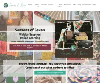 Seasonsofseven.com(Waldorf-Inspired Virtual School) Screenshot