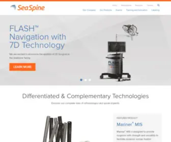 Seaspine.com(Transformative Solutions at Every Level) Screenshot