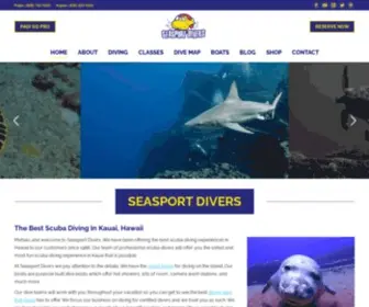 Seasportdivers.com(Go Scuba Diving In Hawaii With Seasport Divers Kauai) Screenshot