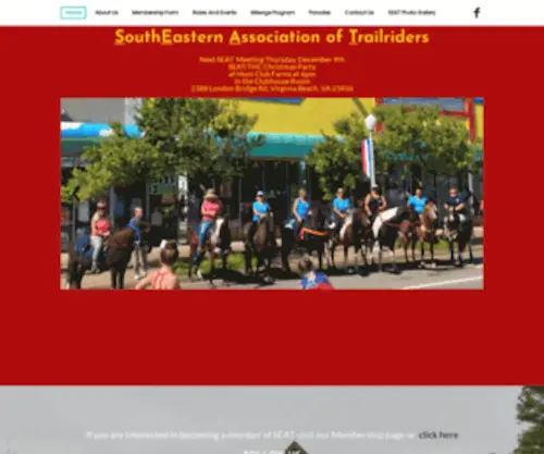 Seat-VA.org(Southeastern Association of Trailriders) Screenshot
