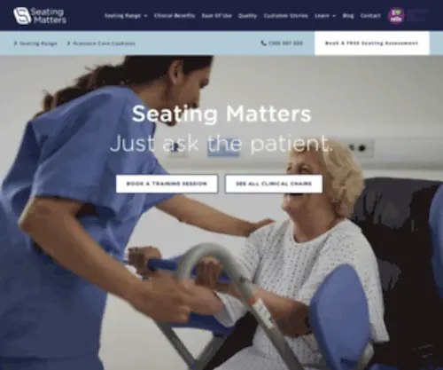 Seatingmatters.com.au(Clinical Chairs Designed for Pressure Care and Comfort) Screenshot