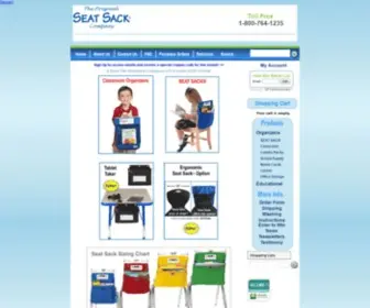 Seatsack.com(Seat Sack Chair Pocket Classroom Organizers & O2Teach School Supply Specialty Smart Teacher Resource Educational Products) Screenshot