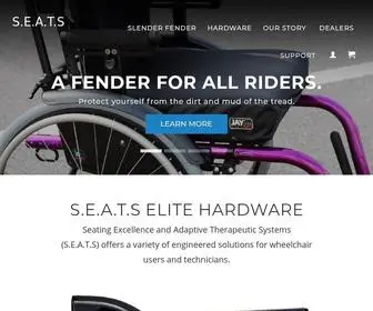 Seatshardware.com(Custom wheelchair hardware as well as the #1 universal fitting wheelchair fender accessory) Screenshot