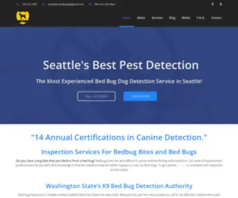 Seattlebestbedbugdog.com(Bed Bug Sniffing Dog for Hire) Screenshot