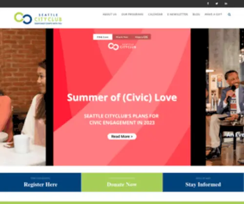 Seattlecityclub.org(Programs & Events That Improve the Civic Health of the Puget Sound Region) Screenshot