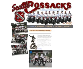 Seattlecossacks.com(Seattle Cossacks Motorcycle Stunt and Drill Team) Screenshot