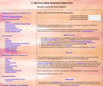 Seattlecrisis.org(SEATTLE CRISIS RESOURCE DIRECTORY) Screenshot