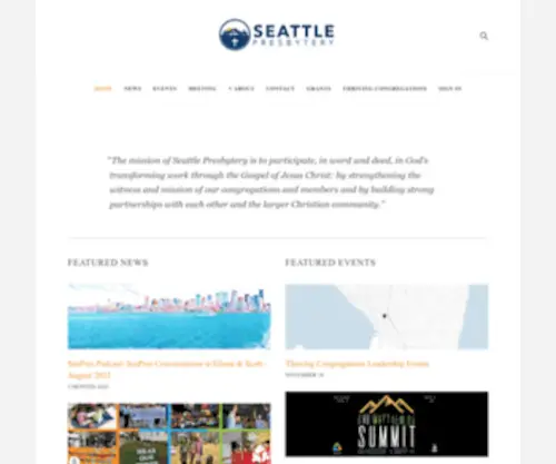 Seattlepresbytery.org(The Seattle Presbytery partners in ministry and mission with PC(USA)) Screenshot