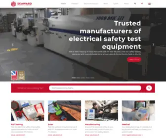 Seaward.co.uk(Electrical Safety Test Equipment Manufacturers) Screenshot