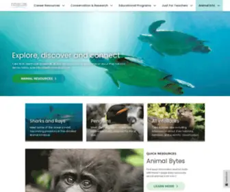 Seaworld.org(Animals, Careers, and Educational Programs) Screenshot