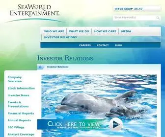 Seaworldinvestors.com(SeaWorld Entertainment) Screenshot