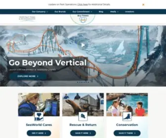 Seaworldparks.com(We're a leading theme park & entertainment company) Screenshot