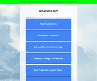 Sebariklan.com(The Leading Sebar Iklan Site on the Net) Screenshot