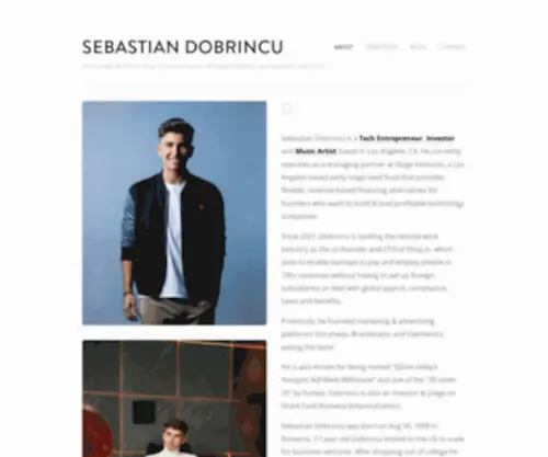 Sebastiandobrincu.com(Sebastian Dobrincu) Screenshot