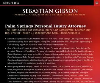 Sebastiangibsonlaw.com(Palm Springs Accident & Entertainment Lawyer Sebastian Gibson) Screenshot