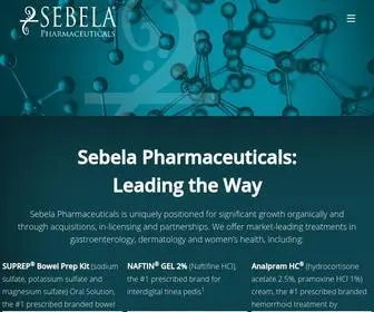 Sebelapharma.com(Sebela Pharmaceuticals) Screenshot