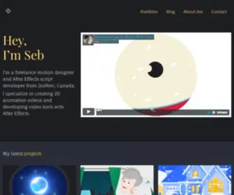 Seblavoie.com(Freelance motion designer from Québec) Screenshot