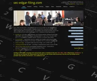 Sec-Edgar-Filing.com(Software and Services for SEC EDGAR filers) Screenshot