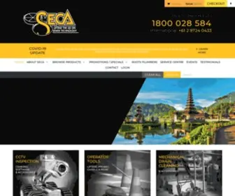 Seca.com.au(Plumbing & Sewer Equipment Company Australia) Screenshot