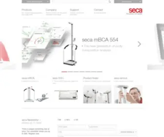 Seca.com(Medical measurement systems and scales) Screenshot