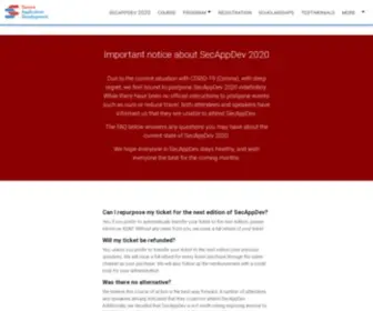 Secappdev.org(Secure application development) Screenshot