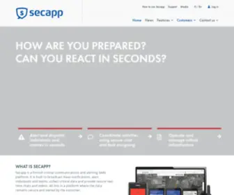 Secapp.fi(Secapp is a critical communications platform) Screenshot