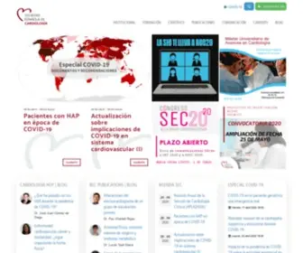 Secardiologia.es(Sitio Web oficial de la Sociedad Española de Cardiología) Screenshot