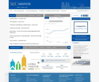 Sec.gov.lk(The Securities and Exchange Commission of Sri Lanka (SEC)) Screenshot