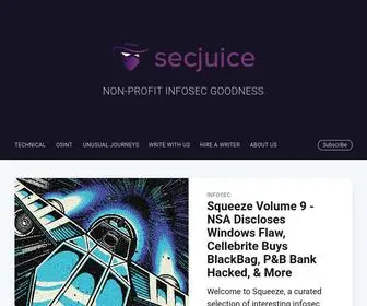 SecJuice.com(Non-Profit Cyber Goodness) Screenshot