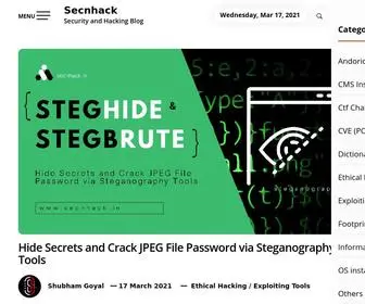 Secnhack.in(Security and Hacking Blog) Screenshot