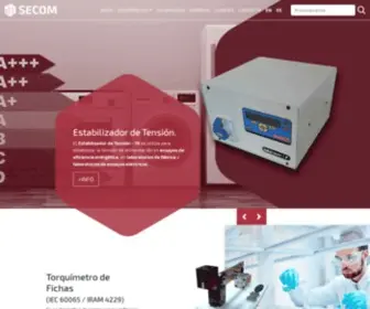 Secom.com.ar(Fabricante de equipos para ensayos de Final de linea) Screenshot