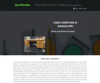 Second-Hand.in(SECOND HAND ITEMS Bangalore) Screenshot