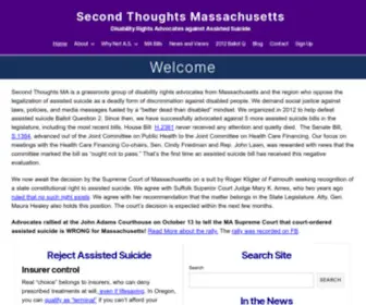 Second-Thoughts.org(Disability Rights Advocates against Assisted Suicide) Screenshot