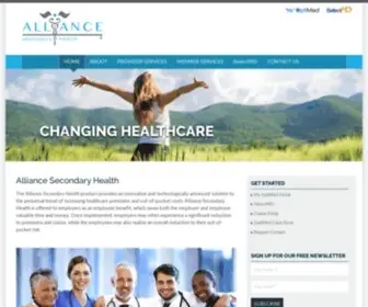 Secondaryhealth.com(Alliance Secondary Health) Screenshot