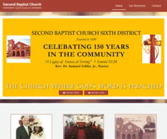 Secondbaptistchurchsixthdistrict.com(Baptist Church) Screenshot