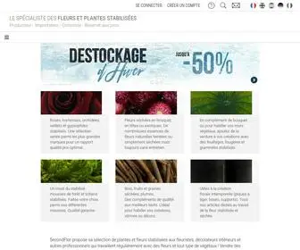 Secondflor.com(Grossiste en fleurs et plantes stabilis) Screenshot