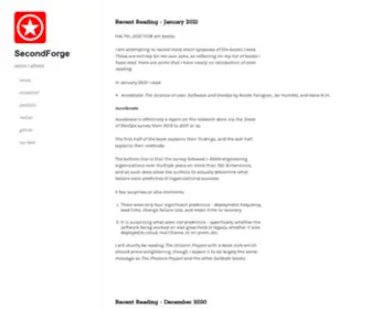 Secondforge.com(Recent reading) Screenshot