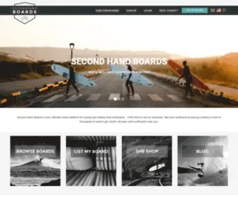 Secondhandboards.com(Used surfboards for sale) Screenshot