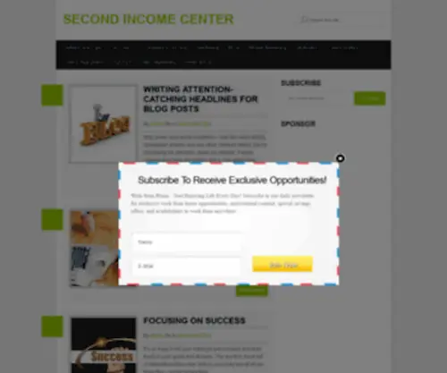 Secondincomecenter.com(Secondincomecenter) Screenshot