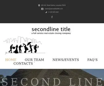 Secondlinetitle.com(Second Line Title) Screenshot