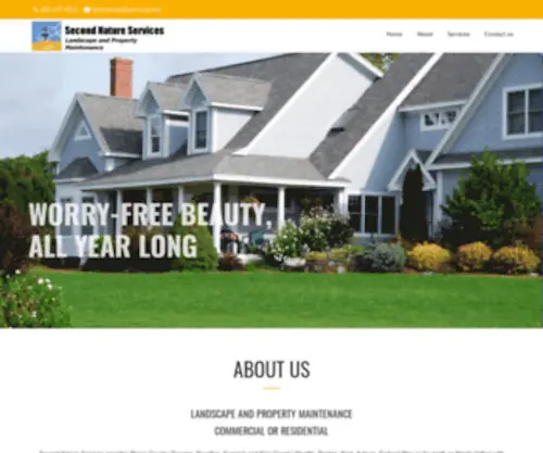 Secondnatureservices.com(Lawn Care Landscape Maintenance Commercial Residential HOA Puyallup Tacoma) Screenshot